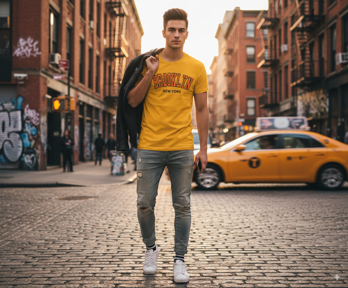 Men's Cotton Graphic Sublimation Round Neck T-Shirt – 1 Pc